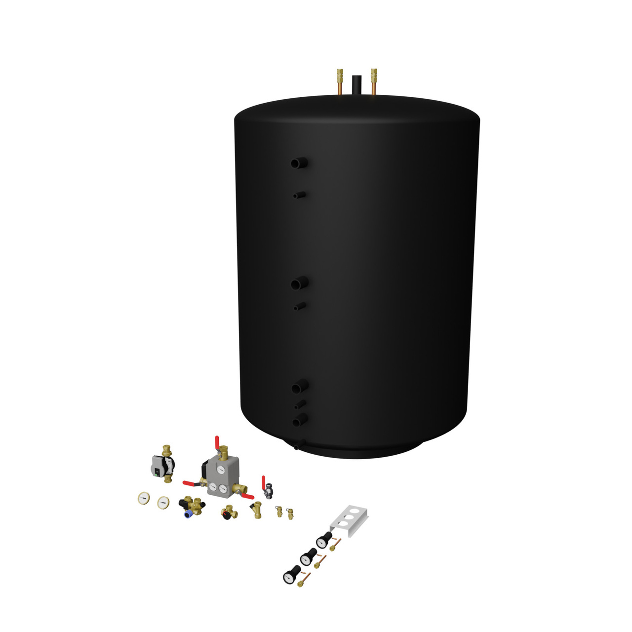 Tankpaket 2500L 1x2500 oisolerade Buffert
