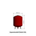 Tryckexpansionskärl 150L med armatursats