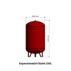 Tryckexpansionskärl 250L med armatursats