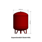 Tryckexpansionskärl 400L med armatursats
