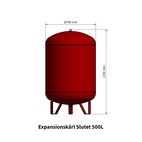 Tryckexpansionskärl 500L med armatursats