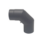 Rökrör vinkel 90° (2x45°) Ø130mm med sotlucka