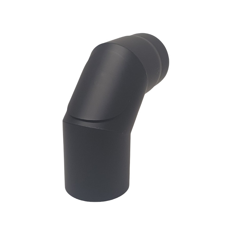 Rökrör vinkel 90° (2x45°) Ø130mm med sotlucka